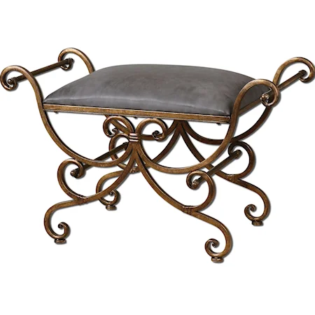 Caslynn Small Bench in Elegant Traditional Style